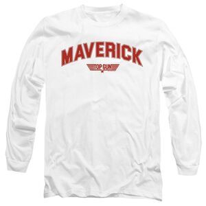 Top Gun Unisex Adult Maverick Varsity T-Shirt / White